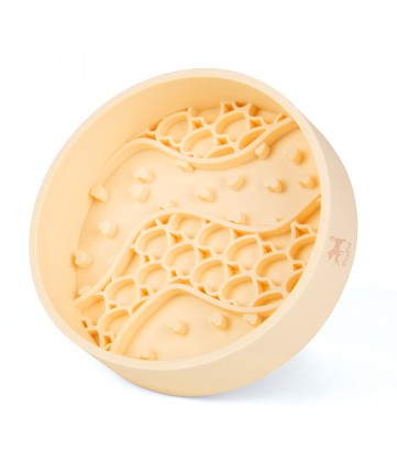 PoyPet Slow Feeder Dog Bowls,Silicone Puzzle Bowl for Slow Eating,Boredom and Anxiety Reducer,Suitable for All Breed Dogs,Yellow PoyPet Slow Feeder Dog Bowls,Silicone Puzzle Bowl for Slow Eating,Boredom and Anxiety Reducer,Suitable for All Breed Dogs,Yellow