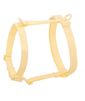 PoyPet Non-Pulling Dog Harness,Waterproof PVC Harness with 2 Leash Clips,Yellow PoyPet Non-Pulling Dog Harness,Waterproof PVC Harness with 2 Leash Clips,Yellow