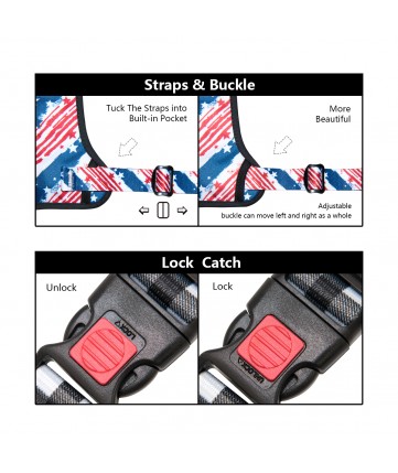 PoyPet  [Upgrated] No Pull Dog Harness  - 3M Reflective - 3 Snap Buckles (USA Flag)