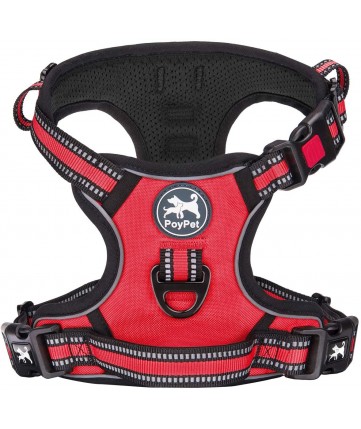 PoyPet [Upgrated] No Pull Dog Harness - 3M Reflective - [Release at Neck] (Red )