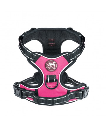 PoyPet 3M Reflective -Easy Control- No Pull Dog Harness ( Pink)