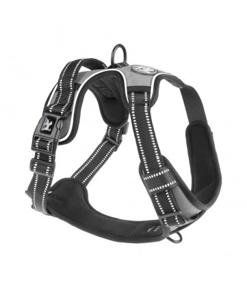 PoyPet 3M Reflective -Easy Control- No Pull Dog Harness (Grey)