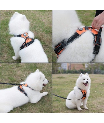 PoyPet 3M Reflective -Easy Control- No Pull Dog Harness ( Orange)