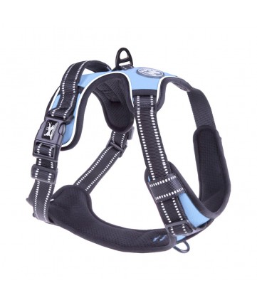 PoyPet 3M Reflective -Easy Control- No Pull Dog Harness (Light Blue)