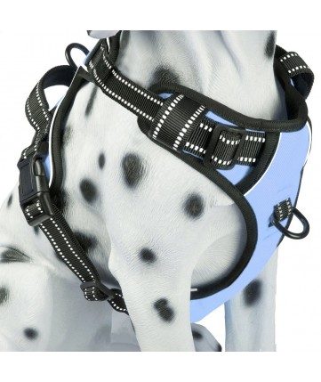 PoyPet 3M Reflective -Easy Control- No Pull Dog Harness (Light Blue)