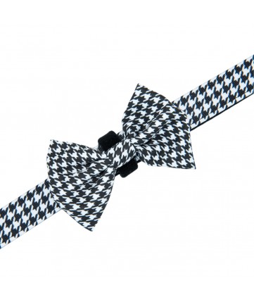 PoyPet Dog Collar + Bowknot (Houndstooth)