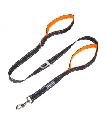 PoyPet  3M Reflective 5 Feet Dog Leash with Car Seat Belt (Orange)