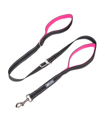 PoyPet  3M Reflective 5 Feet Dog Leash with Car Seat Belt (Pink)