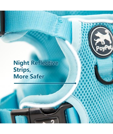 PoyPet Reflective Soft Breathable Mesh Dog Harness (Blue) PoyPet Reflective Soft Breathable Mesh Dog Harness (Blue)